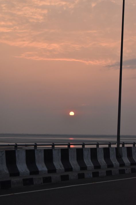 BOGIBEEL BRIDGE, ASSAM, INDIA Bogibill Bridge Assam, Bridge Sunset Aesthetic, Bogibeel Bridge, Assam Aesthetic, Morning View Aesthetic, Fack Snap, Bridge Background, Simple Bedroom Design, Instagram Cartoon