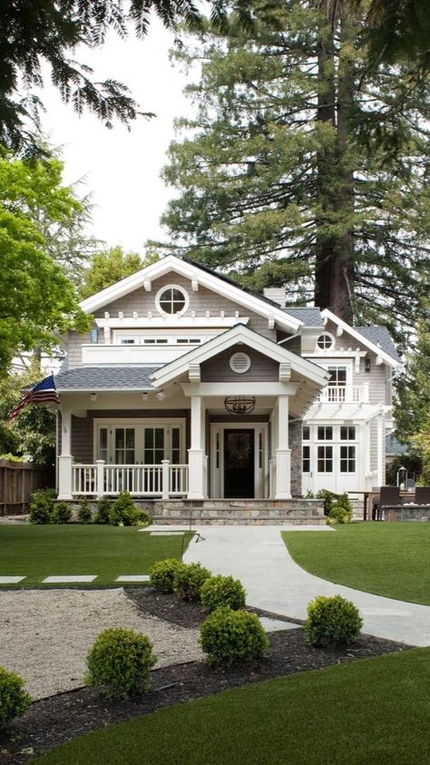 Mill Valley Classic Cottage | Colonial house exteriors, Craftsman bungalow exterior, Farmhouse style house Cottage Colonial, Craftsman Style Exterior, Colonial House Exteriors, Craftsman Cottage, Bungalow Exterior, Classic Cottage, Mill Valley, Craftsman Bungalows, House Exteriors