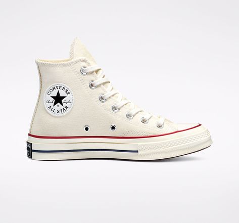 Cream Converse, White Chucks, High Top Shoe, Moda Streetwear, Converse Chuck 70, White Converse, Everyday Shoes, Chuck 70, Styl Retro