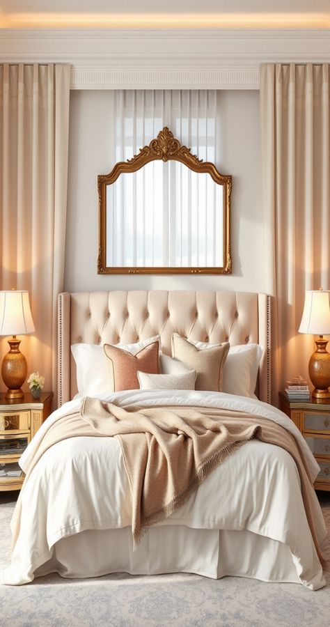 diy and home decoration ideas Dreamy Bedroom Ideas, Bedroom Ideas For Women, Calm Color Palette, Decor Storage, Woman Bedroom, My Space, Dreamy Bedrooms, Space Organizer, My Bedroom