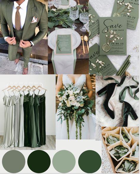 Green Wedding Theme, Wedding Theme Color Schemes, Dark Green Wedding, Wedding Color Palettes, Wedding Color Pallet, Forest Theme Wedding, Green Themed Wedding, Quince Dresses Pink, Wedding Arches