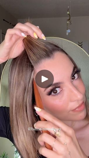 2.3M views · 29K reactions | half up with a twist to keep your hair out of your face or hide your curtain bangs ✨ comment “YELLOW” and I’ll DM you more details! 

🇮🇹 per tenere i capelli lontani dal viso o nascondere la frangia ✨ commenta “YELLOW” e ti invierò maggiori dettagli in DM! 

#hairstyle #hairtutorial | Bilintina MakeUp | Shakira · Cohete How To Keep Bangs Out Of Your Face, Curtain Bangs, Shakira, Half Up, Bangs, Twist, Hair Styles, Yellow, Makeup