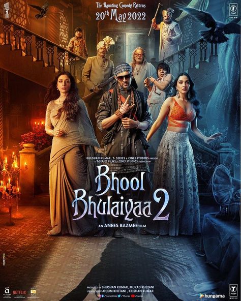 Bhool Bhulaiyaa 2 Film Netflix, Bollywood Posters, Winona Ryder, Kiara Advani, Bollywood Movie, Indian Movies, 2 Movie, Family Movies, Hindi Movies