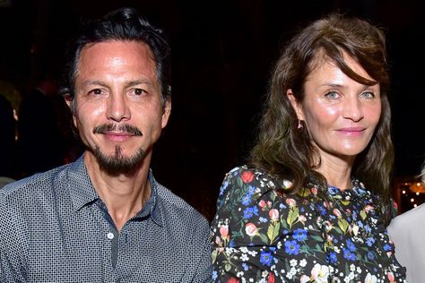 Helena Christensen accidentally walks in on naked Benjamin Bratt Helena Christensen Photoshoot, Helena Christensen 90s Photoshoot, Michael Hutchence Helena Christensen, Benjamin Bratt, Helena Christensen, Ritz Carlton, Casual Button Down Shirt, Men Casual, Walking