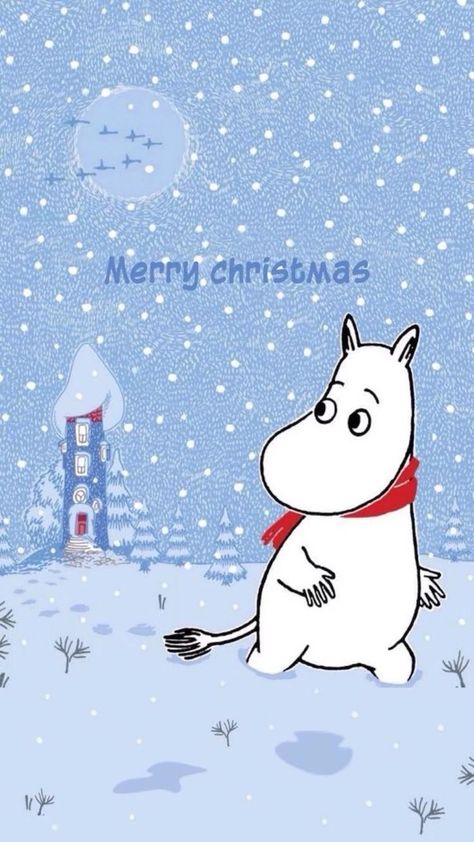 Winter Drawing Wallpaper, Moomin Winter Wallpaper, Moomin Halloween, Moomin Lockscreen, Moomin Winter, Moomin Wallpaper, Cartoon Hippo, Moomin Valley, Tove Jansson