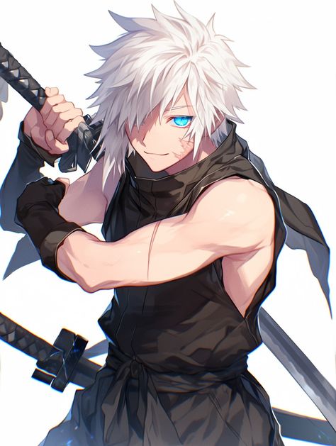 Anime Guy White Hair, White Hair Oc Male, White Hair Male, Dnd 5, Male Oc, Anime Guy, Anime Character Drawing, Silver Hair, White Hair