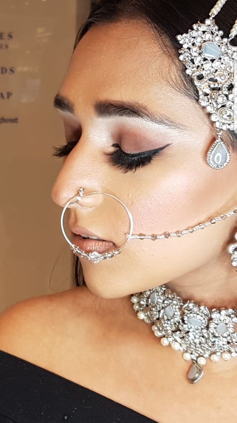 Silver Nath Silver Nath, Nath Bridal, Indian Nose Ring, Ear Cuff, Nose Ring, Cuff, Ring, Silver, Quick Saves