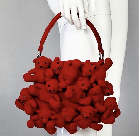 Teddy Bear Bag, Teddy Dress, Ribbon Bag, Moschino Teddy Bear, Moschino Jeans, Diy Bags Patterns, Diy Clothes Design, Diy Bags Purses, Bow Bag