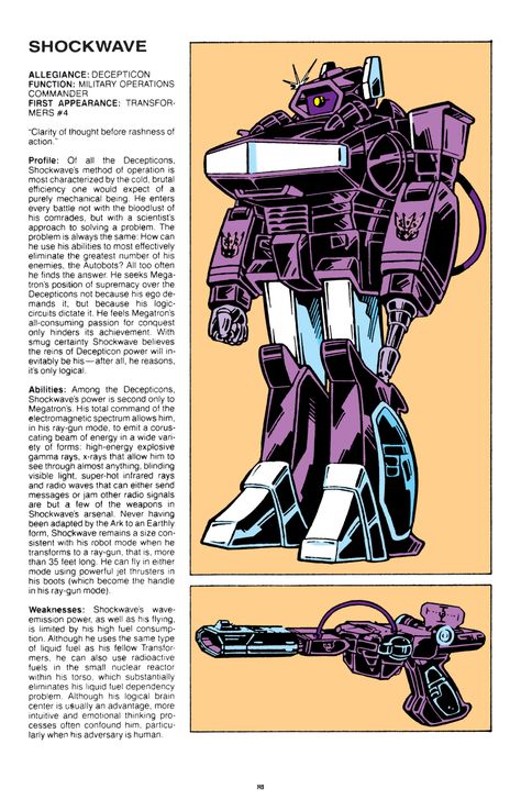 Shockwave G1 Shockwave, Drawing Transformers, Shockwave Transformers, Original Transformers, G1 Transformers, Character Bio, Transformers Decepticons, Transformers Design, Transformers Comic