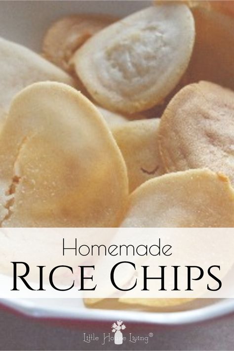 Specialty foods can be hard when you are on a budget and have allergies. Learn how to make your own corn-free and gluten-free rice chips with this tutorial for Homemade Rice Chips recipe. Inexpensive and easy to make! #allergenfriendly #cornfree #glutenfree #ricechips #homemadechips Homemade Rice Crackers, Rice Chips Homemade, Rice Chips, Homemade Rice Cereal, Diy Rice Crispy Cereal, Homemade Ricearoni, Gluten Free Chips, Homemade Chips, Inexpensive Meals