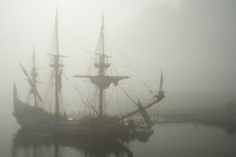 What did pirates eat? Pirate-Ship-Fog2 Mary Celeste, Ocean Horizon, Unexplained Phenomena, Pirate Day, Bermuda Triangle, Vanishing Point, Pirate Ship, People Around The World, Sailing Ships