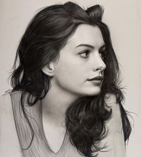 Capturing the timeless elegance of Anne Hathaway in graphite strokes ✏️✨ Dive into the artistry with this mesmerizing pencil sketch, where every line tells a story of grace and beauty. Anne's essence brought to life on paper, a tribute to her captivating presence. 🎨 #art #annehathaway #drawing #fanart #sketch #graphite #charcoal #maasart #artist #pencilart Anne Hathaway Drawing, Milan University, Sketch Faces, Black Portrait, Abstract Pencil Drawings, Fanart Sketch, Celebrity Portraits Drawing, Portraiture Art, Arte Van Gogh