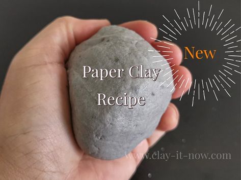 How to Make Paper Clay with Simple Ingredients Without Glue? Paper Clay Recipe, Diy Paper Clay, Modeling Clay Recipe, Clay Simple, Homemade Clay Recipe, Clay Recipes, Polymer Clay Recipe, Flowers At Home, Clay Recipe