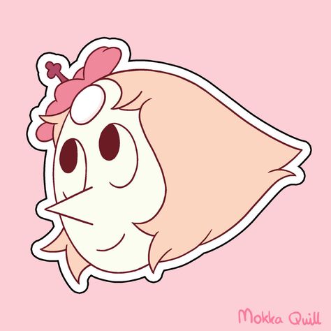 • I finished White Diamond and Pearl! Now we finally... Steven Universe Stickers, Pink Diamond Steven Universe, Pearl Steven Universe, Pearl Steven, Steven Universe Gem, Art And Craft Videos, Selling Prints, Steven Universe Fanart, Universe Art