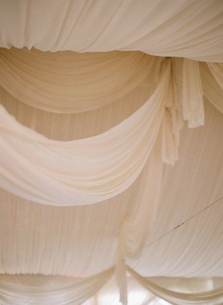 Wedding Tent Draping, Wedding Draping, Summer Wedding Shoes, Elizabeth Messina, Fabric Installation, Fabric Draping, Event Trends, Bella Wedding, Rustic Wedding Ceremony