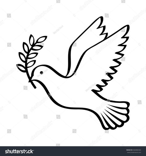 Flying dove holding an olive branch as a sign of peace line art vector icon for apps and websites #Ad , #affiliate, #olive#branch#sign#Flying Dove Outline, Dove Drawing, Olive Branch Tattoo, Line Art Vector, Tattoo Sketch, Peace Dove, Art Hobbies, Remembrance Day, White Doves