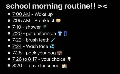 Morning Routine 7:00 To 8:00 For School, School Morning, Face Wash, Morning Routine, Brushing Teeth, Wake Up, Back To School, Books, Quick Saves