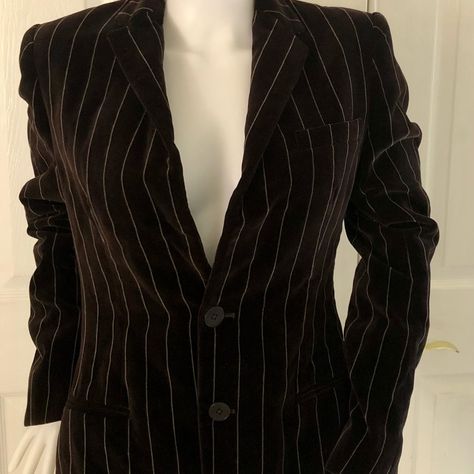 Gorgeous Velvet Pinstripe Two Button Jacket Perfect Condition/ Never Worn Fully Lined Circus Oc, Dead Eyes, Basic Fashion, Digital Closet, Ralph Lauren Black Label, Hairdos For Curly Hair, 2000s Fashion Outfits, Cosplay Tips, Button Jacket