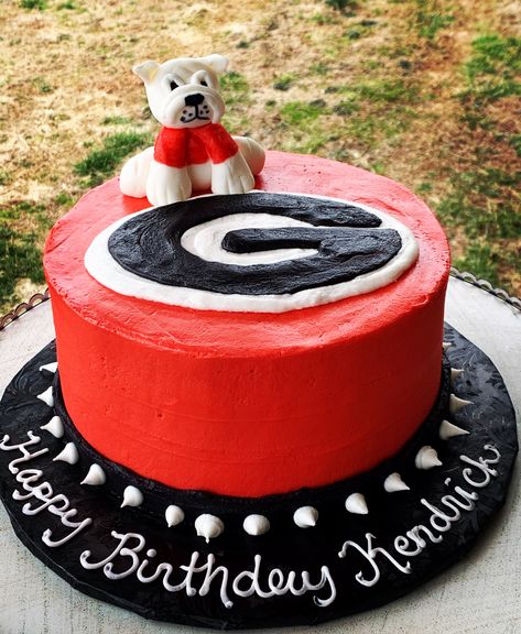 Uga Cake, Georgia Bulldogs Cake, College Signing Day, Vet Graduation, Bulldog Cake, Ga Bulldogs, 10 Birthday, 29th Birthday, Georgia Bulldogs