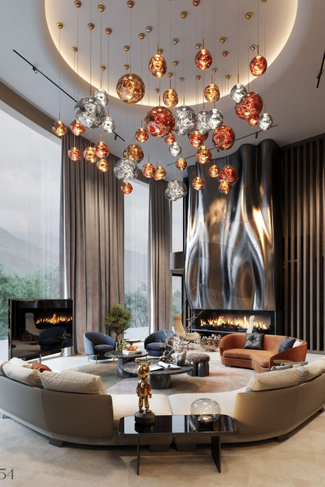 Illuminate your living room with LUXXU's luxury lighting designs for a glamorous touch Interior Design Photos, Living Room Design Decor, Studio Interior, Funky Furniture, Curated Design, Decoration Inspiration, Elegant Interiors, Residential Interior, Living Room Inspiration