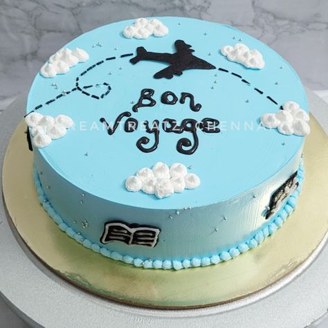 Bon Voyage Cake Ideas, Happy Journey Cake Ideas, Happy Journey Cake, Journey Cake, Bon Voyage Cake, Map Cake, Cake For Boyfriend, Cakes Design, Cake In A Can