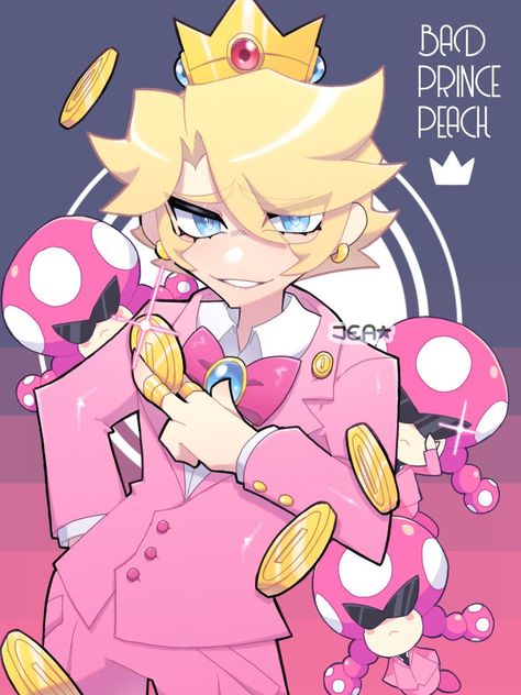 Prince Peach, Super Mario Bros Film, Super Princess Peach, Super Mario Princess, Peach Mario, Kirby Nintendo, Princesa Peach, Super Mario Art, Anime Version