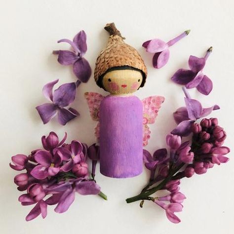 Crafts Summer, Summer Fairy, Waldorf Crafts, Wood Peg Dolls, Fairy Crafts, Peg People, Diy Fairy, Peg Doll, Doll Tutorial