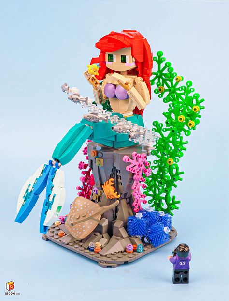 Lego Mermaid, Lego Underwater, Models Polaroids, Best Lego Sets, Model Polaroids, Water Fairy, Amazing Lego Creations, Lego Mocs, Lego Characters