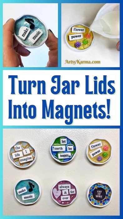 Have extra mason jar lids collecting dust? Dive into this resin craft project and transform them into stylish, functional fridge magnets! My step-by-step DIY guide will show you the ropes, giving you a unique and practical addition to your kitchen decor. Diy Resin Magnets, Diy Magnets Fridge, Diy Fridge Magnets, Homemade Magnets, Mason Jar Lids Crafts, Jar Lid Crafts, Homemade Resin, Resin Magnets, Diy Magnets