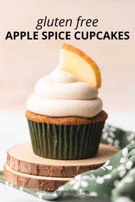 Dairy Free Caramel, Apple And Caramel, Apple Spice Cupcakes, Dairy Free Frosting, Gluten Free Apple, Gluten Free Cake Recipe, Fall Cupcakes, Gluten Free Cupcakes, Apple Spice