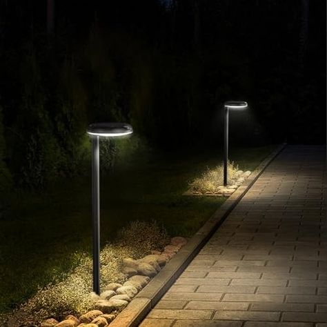 Bobcat Solar Landscape Pathway Lights Super Bright with 2-in-1 Warm White and Daylight Modes, Solar Lights for Outdoor Path, Sidewalk, Driveway, or Walk Way, Dark Brown(4 Pack) - Amazon.com Landscape Pathway, Landscape Pathway Lighting, Wall String Lights, Solar Path Lights, Solar Landscape, Outdoor Path, Solar Pathway Lights, Pathway Lights, Walkway Lights