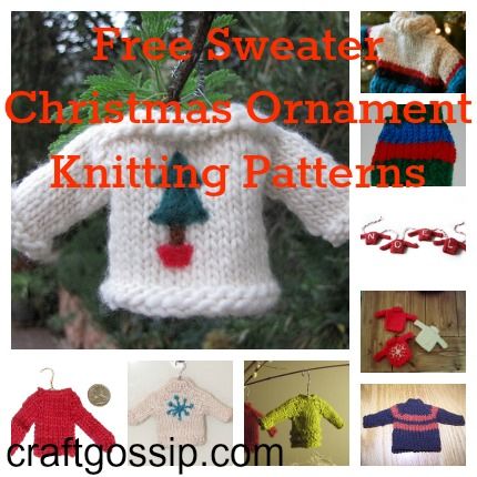 Christmas Sweater Ornaments to Knit Knitting Patterns For Christmas, Knit Christmas Ornaments, Sewn Christmas Ornaments, Knitting Christmas, Diy Christmas Sweater, Miniature Knitting, Christmas Yarn, Knitted Items, Knitting Patterns Toys