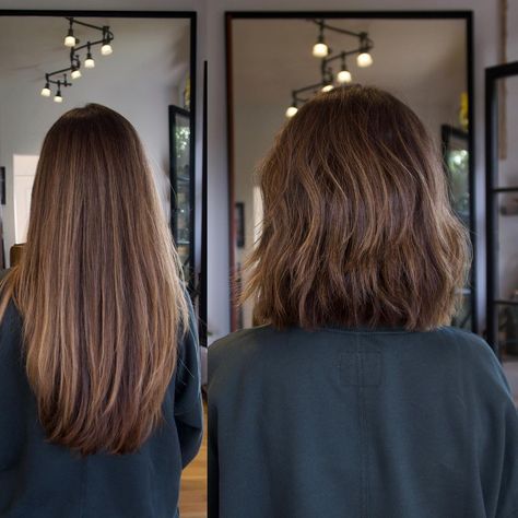 Shoulder-Length Wash-and-Go Bob Thick Hair Hair Trends 40 Year Olds, Short Bobs For Straight Hair, Shoulder Length With Layers Straight, Haircut Right Above Shoulders, Short Layers For Wavy Hair, Shoulder Length Hair Air Dry, Air Dried Layered Hair, Wash And Go Straight Hair, Above The Shoulder Haircut Thick Hair