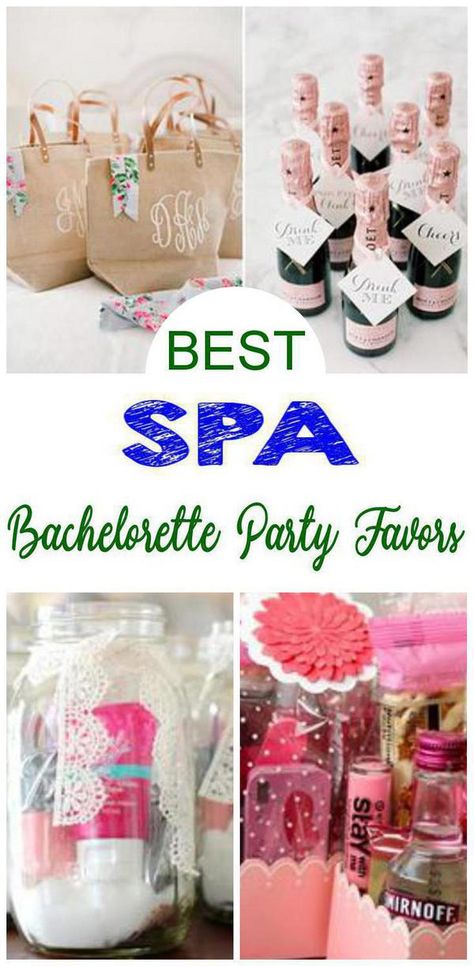 Bachelorette Party Favors! BEST spa bachelorette party favors the whole bride tribe will love! DIY spa ideas, goodie bags, welcome bags, party favor bags & more. So if you are wondering what to put in a spa kit come on over and check out the necessities to make your bachelorette party amazing. Diy Spa Ideas, Spa Bachelorette Party, Spa Bachelorette, Bachelorette Gift Bags, Spa Day Gifts, Spa Party Favors, Bachelorette Party Bags, Bachelorette Planning, Diy Spa Day