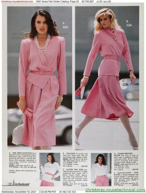 1991 Sears Fall Winter Catalog, Page 20 - Catalogs & Wishbooks 1992 Fashion, 1990 Fashion, Fashion 1990s, 90s Fashion Women, Elegant Outfit Classy, Fashion Illustration Vintage, Corporate Fashion, 80s And 90s Fashion, 20th Century Fashion