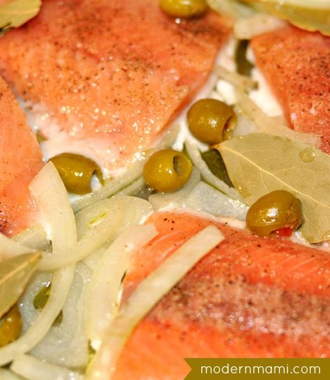 Recipes For Salmon, Escabeche Recipe, Lenten Recipes, Lenten Season, Puerto Rican Recipes, Puerto Rican, Salmon Recipes, Seafood, Dinner Recipes