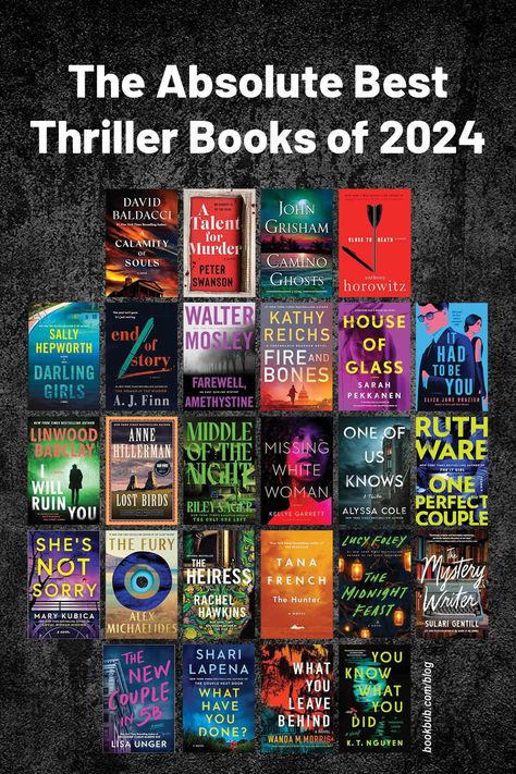 26 new thriller books to read in 2024. Best Seller Books, Book Series To Read, Mystery Books Worth Reading, Good Thriller Books, Book Club List, Best Book Club Books, Books You Should Read, Suspense Books, Reading Rainbow