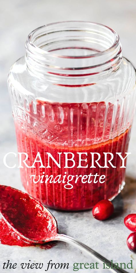 Cranberry Vinaigrette Recipes Cranberries, Cranberry Dressing, Cranberry Vinaigrette, Dressings Recipes, Winter Salads, Winter Salad Recipes, Alternative Sweeteners, Leftover Cranberry Sauce, Peach Recipes