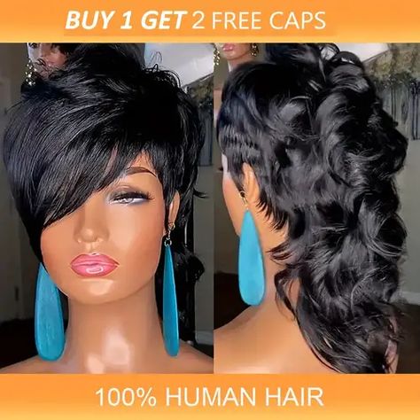 Mullet Wigs For Black Women, Shaved Side Lace Wig, Older Black Woman Hairstyle, Black Women Mullet Hairstyles, Mullet Wig, Mohawk Styles, Wig Shop, Mullet Haircut, Braid Wig