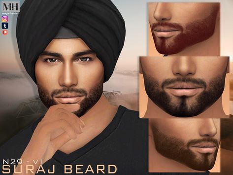 The Sims Resource - Suraj Beard N29 - V1 Sims 4 Hair Male, Sims 4 Male Clothes, Mod Hair, Mens Facial Hair Styles, Big Beards, Sims 4 Cc Makeup, Sims 4 Cc Skin, Sims 4 Body Mods, Shaved Head