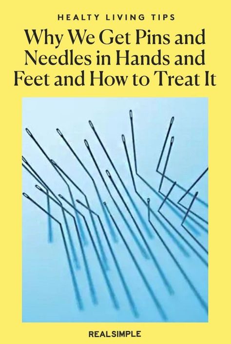 There could be several reasons for the pesky pins-and-needles feeling you get when you sleep funny on your arm or cross your legs for too long. Doctors explain why it happens. Pins And Needles In Hands, Pins And Needles Feeling, How To Eat Healthier, Cubital Tunnel Syndrome, Guillain Barre Syndrome, Types Of Pins, Sleep Funny, Simple Health, Eat Healthier