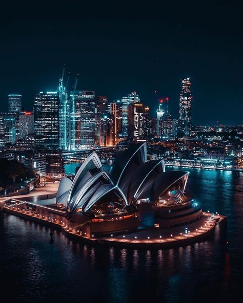 Sydney Explorers 🇦🇺’s Instagram post: “Swipe to see the Opera from the above 😍 Photos: @remy.toli” Australia Night View, House Night View, Sydney Australia Night, Australia Wallpaper, Photography Wallpapers, Night Art, Dream Lifestyle, The Opera, Photography Wallpaper