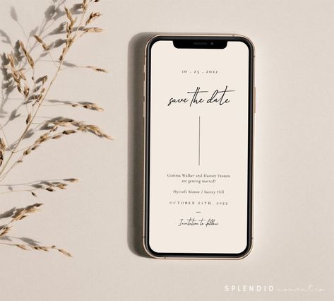 Save The Date Electronic Invitations, Save The Date E Invite, Virtual Save The Date, Interactive Wedding Invitations, Save The Date Email, Sabe The Date, Elegant Cursive Fonts, Modern Wedding Favors, Virtual Invitations