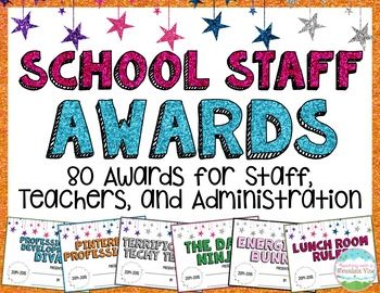 Teacher Awards For Teachers, Staff Awards, Teacher Encouragement, Teacher Morale, Faculty Meetings, Teacher Motivation, Teacher Awards, Staff Morale, School Culture