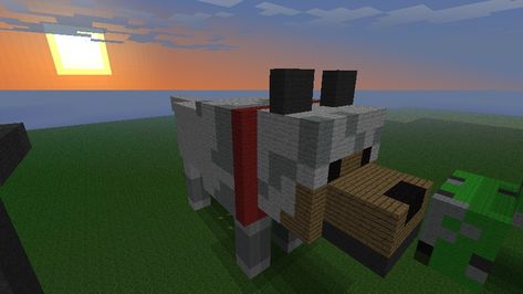 Statue Minecraft, Wolf Statue, Minecraft Wolf, Pig Statue, Europe Architecture, Adventure Map, Minecraft Map, Nyan Cat, Wolf Pictures