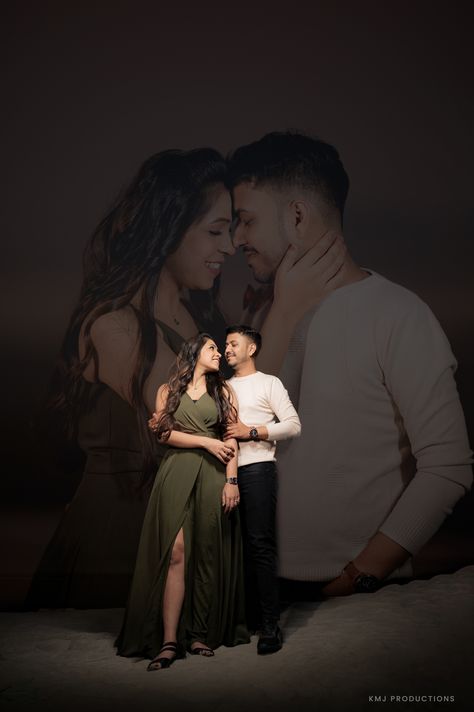 Couple Editing Pic, Couple Pose For Pre Wedding, Couple Double Exposure Photography, Couple Pic Edit, Pre Wedding Photo Editing Ideas, Couples Photo Editing, Cupal Photo Shoot, Couple Photo Editing Ideas, Couple Prewedding Photography