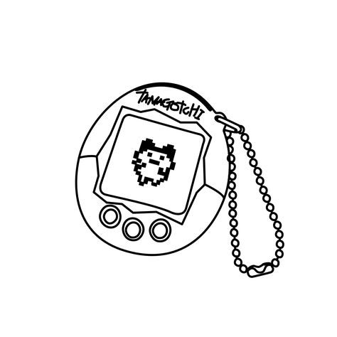 Tamagochi.Tattoo Flash by Ego Sum Lux Mundi. More info… Tamagotchi Tattoo, Ego Tattoo, Food Tattoos, Sun Tattoos, Retro Gadgets, Tattoo Graphic, Tattoo Flash Art, Outline Drawings, Mom Tattoos