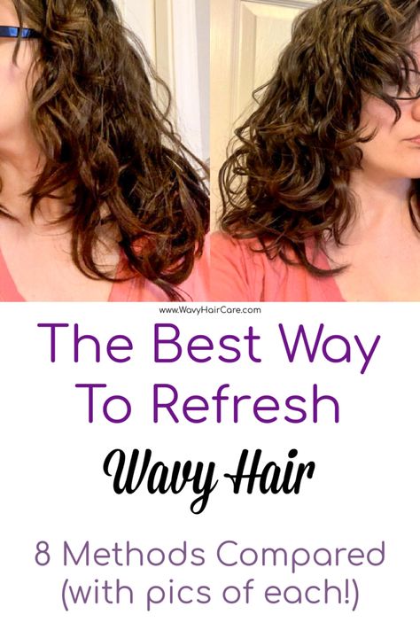 The Best Way To Refresh Wavy Hair - 8 Ways Compared W/ Pics - Wavy Hair Care Wavy Hair Cuts With Layers Medium, Haircuts For Naturally Wavy Hair Medium, Wavy Hair Refresh, Refresh Wavy Hair, Medium Length Hair With Layers Wavy, Naturally Wavy Hair Cuts With Layers, Wavy Hair Updo, Naturally Wavy Hair Cuts, Frizzy Wavy Hair