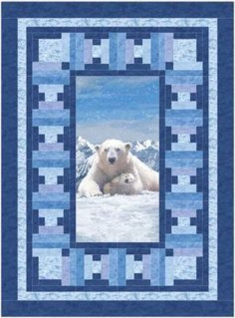 Winter Quilts Patterns, Wildlife Quilts, Scrap Quilting, Winter Quilt, Panel Ideas, Panel Quilt Patterns, Block Quilts, Fabric Panel Quilts, Border Ideas