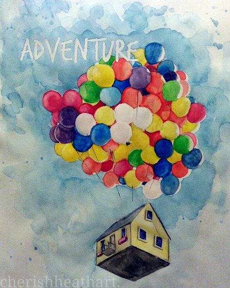 Adventure watercolor Up Pixar, 3d Art Projects, Soft Pastels Drawing, Art Painting Tools, Watercolor Paintings For Beginners, Abstract Art Painting Diy, Cat Air, Elephant Art, Watercolor Art Lessons